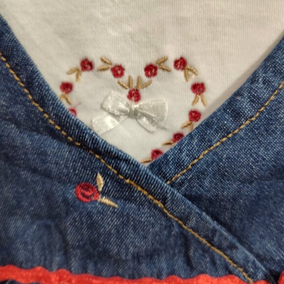 Baby Headquarters YK 2 Piece Set 18 Months Denim Dress & Snap Bottom Top NWT - Picture 9 of 14